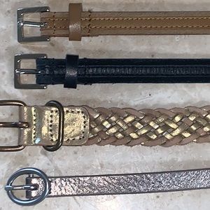 Banana Republic ladies leather belts group of 4 sz Small